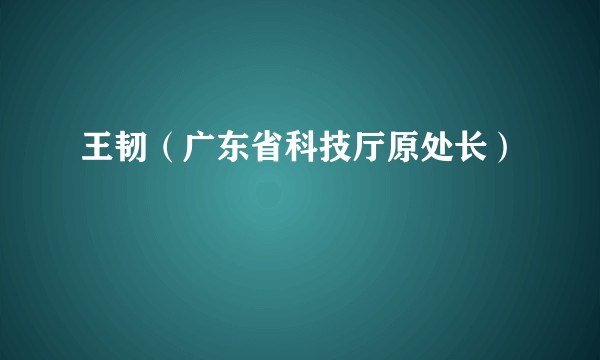 王韧（广东省科技厅原处长）