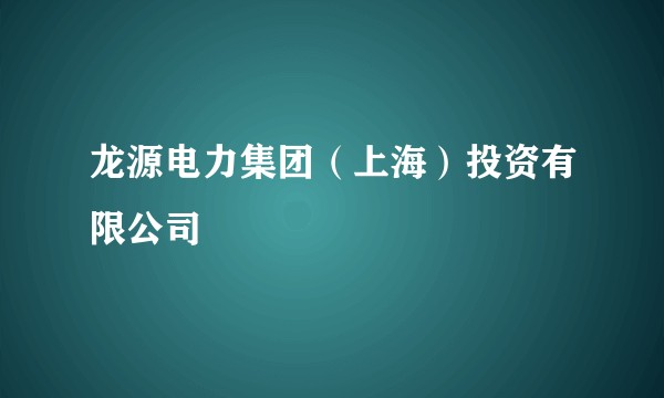 龙源电力集团（上海）投资有限公司
