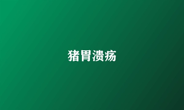 猪胃溃疡