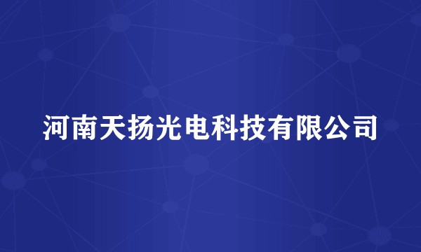 河南天扬光电科技有限公司