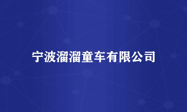 宁波溜溜童车有限公司