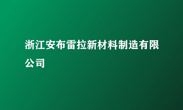浙江安布雷拉新材料制造有限公司