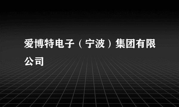 爱博特电子（宁波）集团有限公司