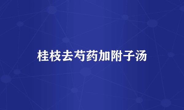 桂枝去芍药加附子汤