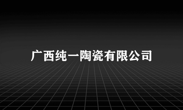 广西纯一陶瓷有限公司