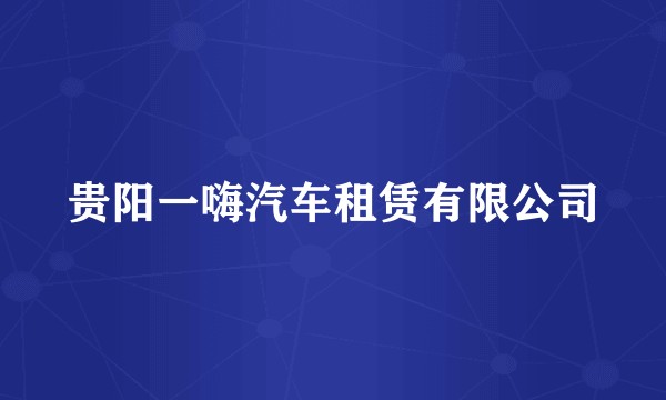 贵阳一嗨汽车租赁有限公司