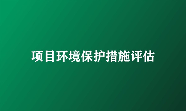 项目环境保护措施评估