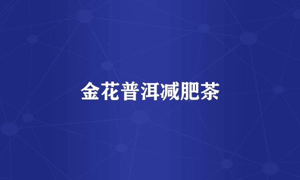 金花普洱减肥茶