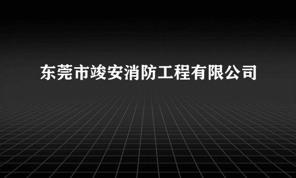 东莞市竣安消防工程有限公司