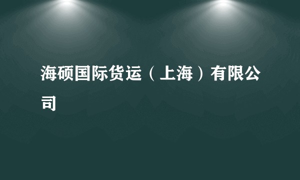 海硕国际货运（上海）有限公司