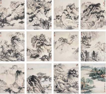 一览众山小山水册