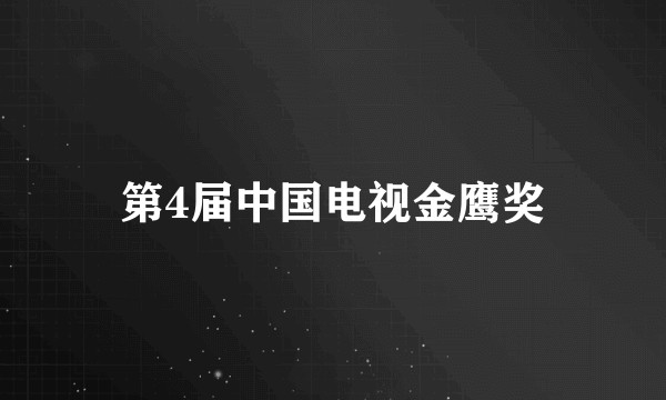 第4届中国电视金鹰奖