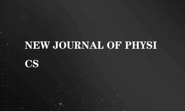 NEW JOURNAL OF PHYSICS