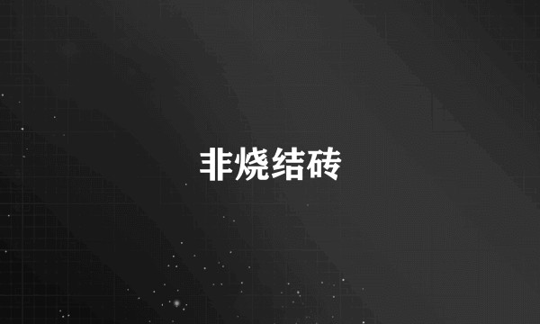 非烧结砖