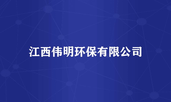 江西伟明环保有限公司
