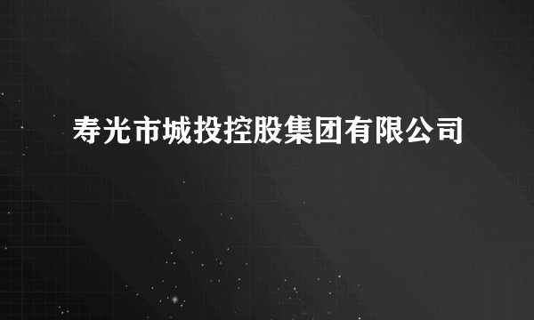 寿光市城投控股集团有限公司