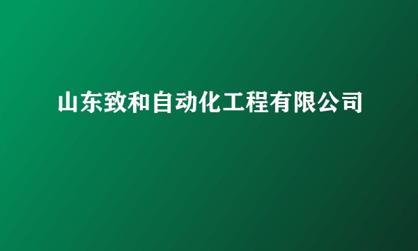 山东致和自动化工程有限公司