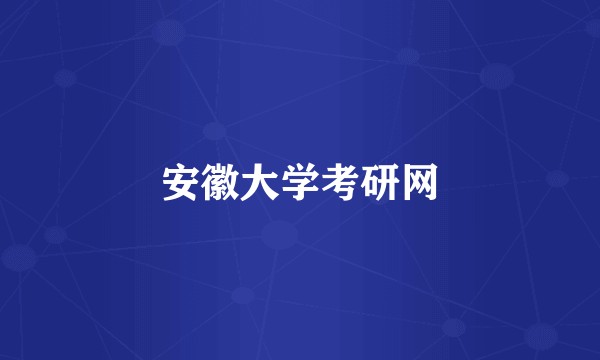 安徽大学考研网