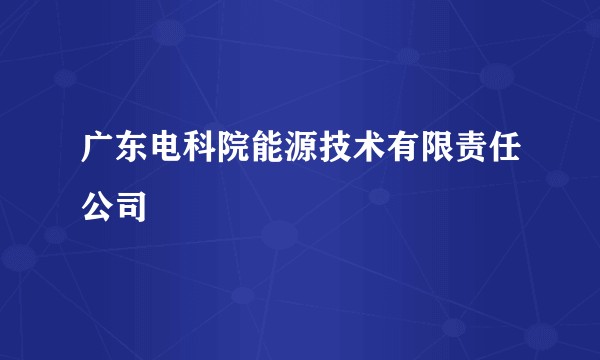 广东电科院能源技术有限责任公司