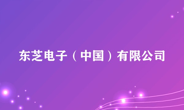 东芝电子（中国）有限公司