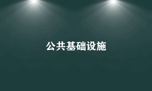 公共基础设施