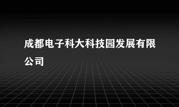 成都电子科大科技园发展有限公司