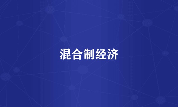 混合制经济