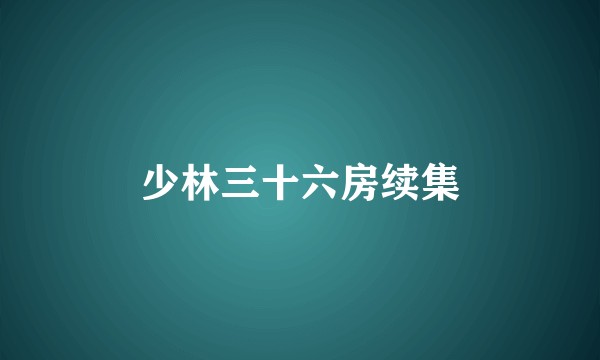 少林三十六房续集