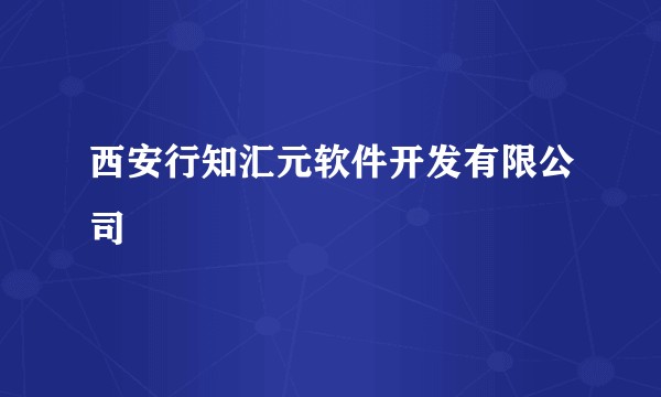 西安行知汇元软件开发有限公司