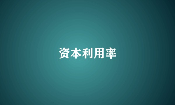 资本利用率