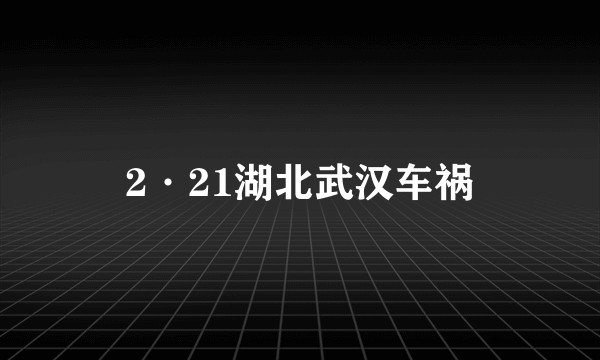 2·21湖北武汉车祸