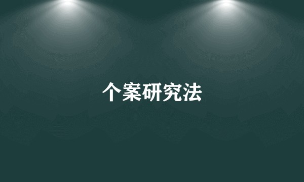 个案研究法