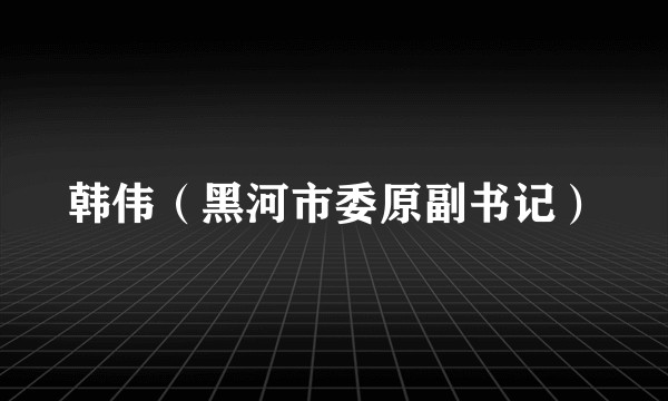 韩伟（黑河市委原副书记）