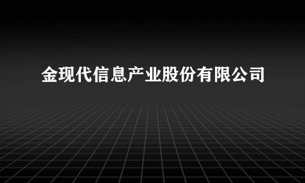 金现代信息产业股份有限公司