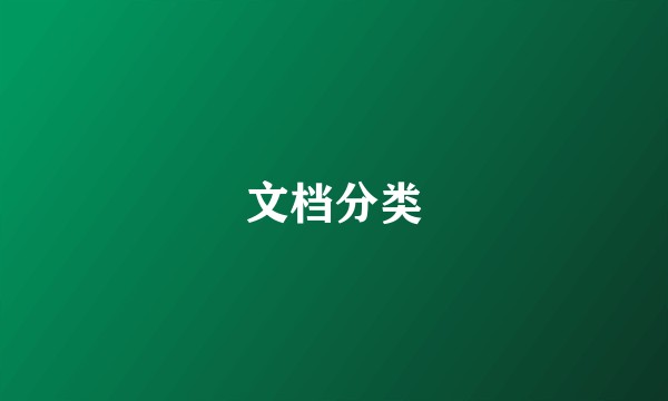 文档分类