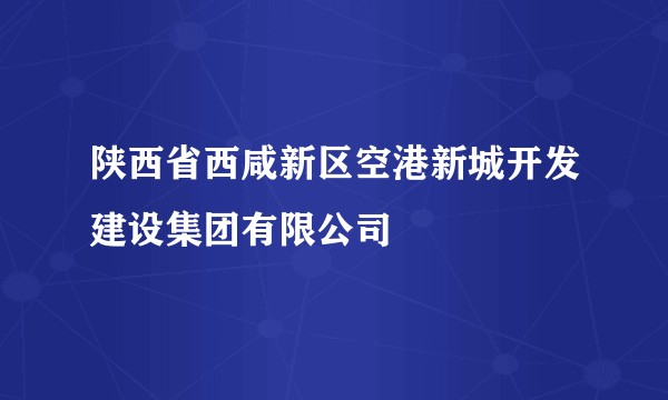 陕西省西咸新区空港新城开发建设集团有限公司