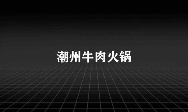 潮州牛肉火锅