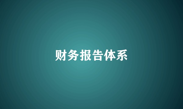 财务报告体系