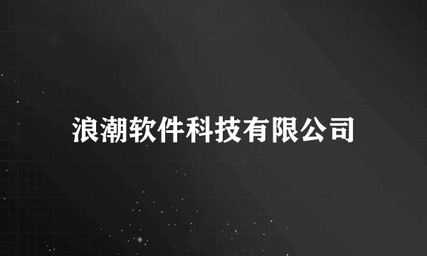 浪潮软件科技有限公司