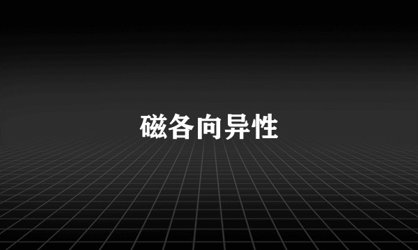 磁各向异性