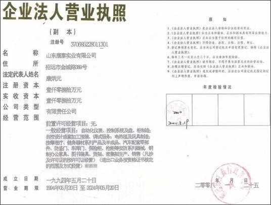 山东康泰实业有限公司