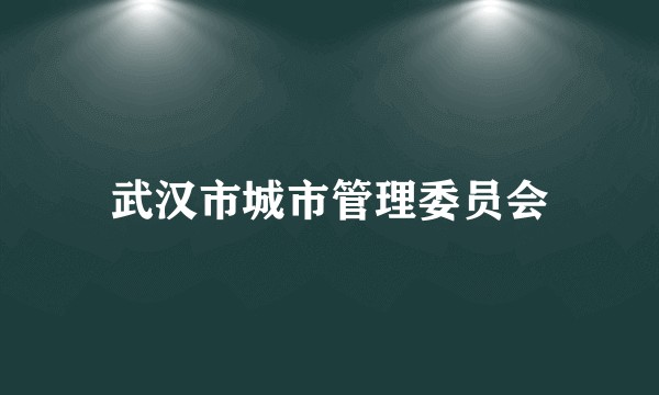 武汉市城市管理委员会