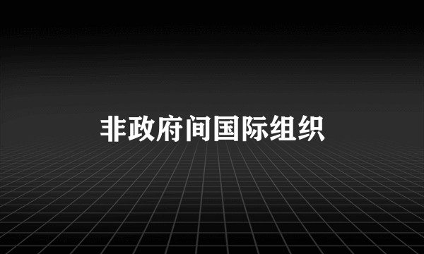 非政府间国际组织