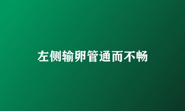 左侧输卵管通而不畅