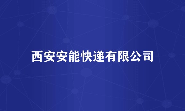 西安安能快递有限公司