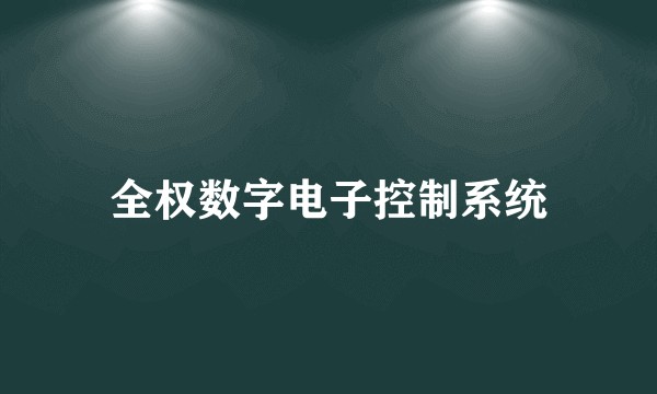 全权数字电子控制系统