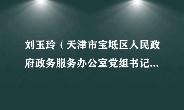刘玉玲（天津市宝坻区人民政府政务服务办公室党组书记、主任、一级调研员）