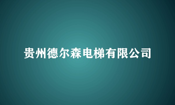 贵州德尔森电梯有限公司