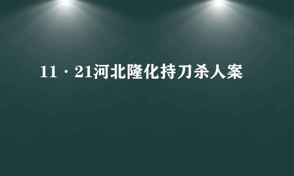 11·21河北隆化持刀杀人案