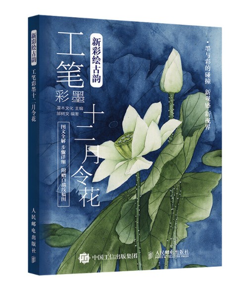 新彩绘古韵工笔彩墨十二月令花